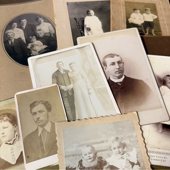 Vintage Cabinet Card Lot 10 Piece Antique Pictures Photographs - Picture 3 of 10
